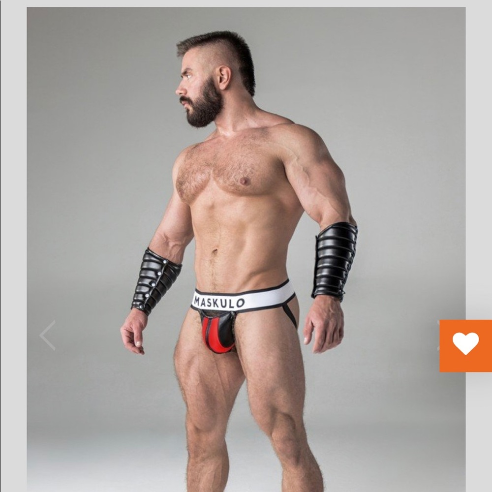 Maskulo Armored Red/Black Jockstrap. Small